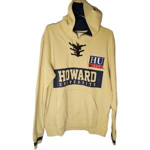 Howard University Bison Sweatshirt Lace-up Hockey Style Sz Large Alumni HU 1867
